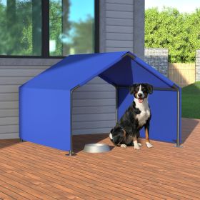 Dog Shade Shelter Outdoor Tent for Small Medium Dogs, Waterproof Sun Protection Pet House for Dogs, Small Animals and Livestock, Blue - as Pic