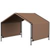 PawHut Portable Dog Tent Water Resistant for Outdoor Shade Protection, Brown - Brown
