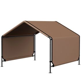 PawHut Portable Dog Tent Water Resistant for Outdoor Shade Protection, Brown - Brown