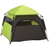 PawHut Extra Large Dog Portable Camping Tent with Carrying Bag for Beach Backyard Home in Green - Green
