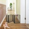 Pet Gate - Dog Gate for Doorways, Stairs or House - Freestanding, Folding, brown, Arc Wooden--Self-pick up is not supported. - default title