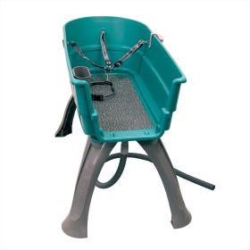 Booster Bath Elevated Dog Bath and Grooming Center Large Teal 45" x 21.25" x 15" - Teal - Large
