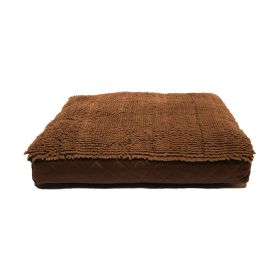 DGS Pet Products Dirty Dog Rectangle Bed Medium Brown 26" x 34" x 4" - Brown - Extra Large