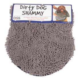 DGS Pet Products Dirty Dog Shammy Towel Brown 13" x 31" x 0.5" - Grey