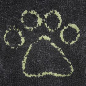 DGS Pet Products Dirty Dog Door Mat Small Mocha Brown 23" x 16" x 2" - Cool Grey/Lime Green - Small