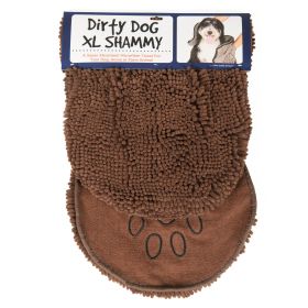 DGS Pet Products Dirty Dog Shammy Towel Extra Large Brown 16" x 38" x 0.5" - Brown - Extra Large