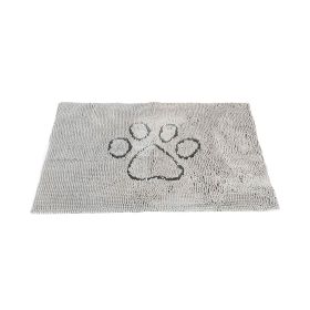 DGS Pet Products Dirty Dog Door Mat Small Mocha Brown 23" x 16" x 2" - Silver Grey - Large