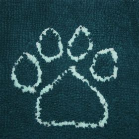 DGS Pet Products Dirty Dog Door Mat Small Mocha Brown 23" x 16" x 2" - Petrol/Turquoise - Medium
