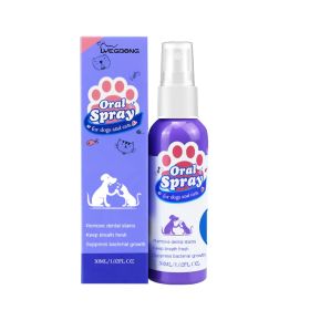 Yegbong Tooth Cleaning Spray For Cats And Dogs, Tooth Stains Fresh Breath Pets Oral Care Spray - 1pc
