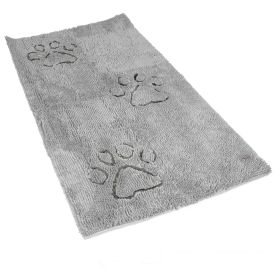 DGS Pet Products Dirty Dog Doormat Runner Almond 60" x 30" x 2" - Silver Grey