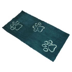 DGS Pet Products Dirty Dog Doormat Runner Almond 60" x 30" x 2" - Petrol/Turquoise