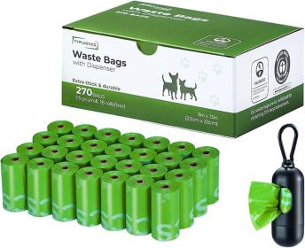 Poop Bags for Dog Waste with Dispenser18 Pack - GREEN