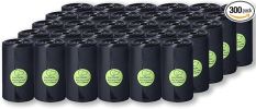 Dog Poop Bags value pack300  Strong Poop Bags for Dogs - BLACK