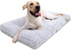 Dog Bed Deluxe Plush Dog Crate Beds Comfy Kennel Pad - WHITE