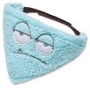 Touchdog 'Dizzy-Eyed Cyclops' Cotton Velcro Dog Bandana and Scarf - Blue - Medium