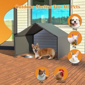 Outdoor Dog Bed Dog Shade Shelter, Portable Pet Tent, Water Resistant Dog House for Shade Protection, Outdoor, Garden, Patio, Backyard, Gray - GRAY