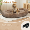 Large Dog Bed 67x43x8 Inches - Super Soft, Machine Washable & Portable With Handles, Non-Slip Bottom For Safety - Brown