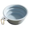 Macaron Color Portable Foldable Travel Bowl for Cats Dogs Lightweight Space-Saving Pet Feeding Drinking Outdoor Use 350ml - Blue