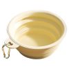 Macaron Color Portable Foldable Travel Bowl for Cats Dogs Lightweight Space-Saving Pet Feeding Drinking Outdoor Use 350ml - Yellow