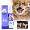 Yegbong Tooth Cleaning Spray For Cats And Dogs, Tooth Stains Fresh Breath Pets Oral Care Spray - 1pc