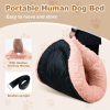 Large Dog Bed 67x43x8 Inches - Super Soft, Machine Washable & Portable With Handles, Non-Slip Bottom For Safety - Pink