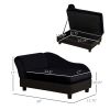 PawHut Luxury Dog Bed for Small Dogs, Hidden Storage, 3" Foam Cushion, Modern Pet Sofa, Black - Black