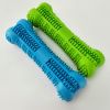 Chew Toy Stick Dog Toothbrush with Toothpaste Reservoir Natural Rubber Dog Dental Chews Care Dog Toys Bone for Pet Teeth Cleaning - Blue