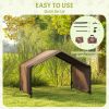 PawHut Portable Dog Tent Water Resistant for Outdoor Shade Protection, Brown - Brown