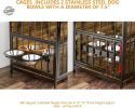 Dog Crate Furniture-Style Cages for Large Dogs Indoor Heavy Duty Super Sturdy 41" - as Pic