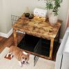 Dog Crate Furniture with Cushion and Double Doors for Small/Medium Dogs - 37 inches