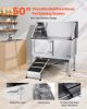 50 Inch Dog Grooming Bath Tub Stainless Steel w Ramp Water Filter Left - Ramp/Left