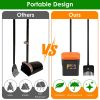 Pooper Scooper Kit Dog Poop Rake & Swiveling Bin Poop Heavy Duty Pick Up Tool with Extra Long Handle 35 Waste Bags Dispenser - As Shown