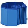 Foldable Dog Swimming Pool Blue 47.2"x11.8" PVC - Blue