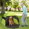 PawHut Extra Large Dog Portable Camping Tent with Carrying Bag for Beach Backyard Home in Green - Green