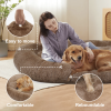 Large Dog Bed 67x43x8 Inches - Super Soft, Machine Washable & Portable With Handles, Non-Slip Bottom For Safety - Brown