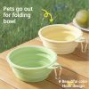 Macaron Color Portable Foldable Travel Bowl for Cats Dogs Lightweight Space-Saving Pet Feeding Drinking Outdoor Use 350ml - Pink