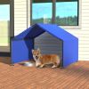 Dog Shade Shelter Outdoor Tent for Small Medium Dogs, Waterproof Sun Protection Pet House for Dogs, Small Animals and Livestock, Blue - as Pic