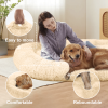 Large Dog Bed 67x43x8 Inches - Super Soft, Machine Washable & Portable With Handles, Non-Slip Bottom For Safety - Beige