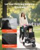Pet Stroller Foldable 3 Wheels Dog Stroller with Brake up to 35lbs Travel Camp - Medium-3 Wheels