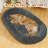 Large Dog Bed 67x43x8 Inches - Super Soft, Machine Washable & Portable With Handles, Non-Slip Bottom For Safety - DarkGrey