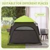 PawHut Extra Large Dog Portable Camping Tent with Carrying Bag for Beach Backyard Home in Green - Green