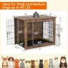 Dog Crate Furniture with Cushion and Double Doors for Small/Medium Dogs - 32 inches