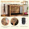 Dog Crate Furniture with Cushion and Double Doors for Small/Medium Dogs - 37 inches