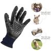 Pet Hair Removal Gloves; Pet Grooming Gloves; Bathing; Hair Remover Gloves; Gentle Brush for Cats; Dogs; and Horses - yellow - NO.10