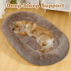 Large Dog Bed 67x43x8 Inches - Super Soft, Machine Washable & Portable With Handles, Non-Slip Bottom For Safety - Brown