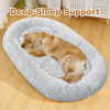Large Dog Bed 67x43x8 Inches - Super Soft, Machine Washable & Portable With Handles, Non-Slip Bottom For Safety - Gray
