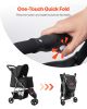 Pet Stroller Foldable 3 Wheels Dog Stroller with Brake up to 35lbs Travel Camp - Medium-3 Wheels