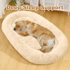 Large Dog Bed 67x43x8 Inches - Super Soft, Machine Washable & Portable With Handles, Non-Slip Bottom For Safety - Beige