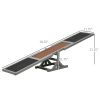 PawHut Wooden Dog Agility Seesaw for Dog Training Exercise, 71" L x 12" W x 12" H, Gray - Gray