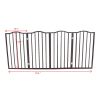 Pet Gate - Dog Gate for Doorways, Stairs or House - Freestanding, Folding, brown, Arc Wooden--Self-pick up is not supported. - default title